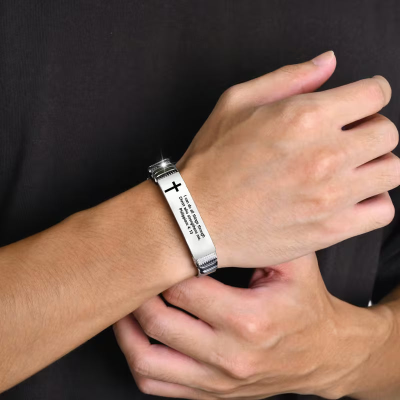 Philippians 4:13 Scripture Bracelet — "I Can Do All Things Through Christ" | Adjustable Faith Bracelet