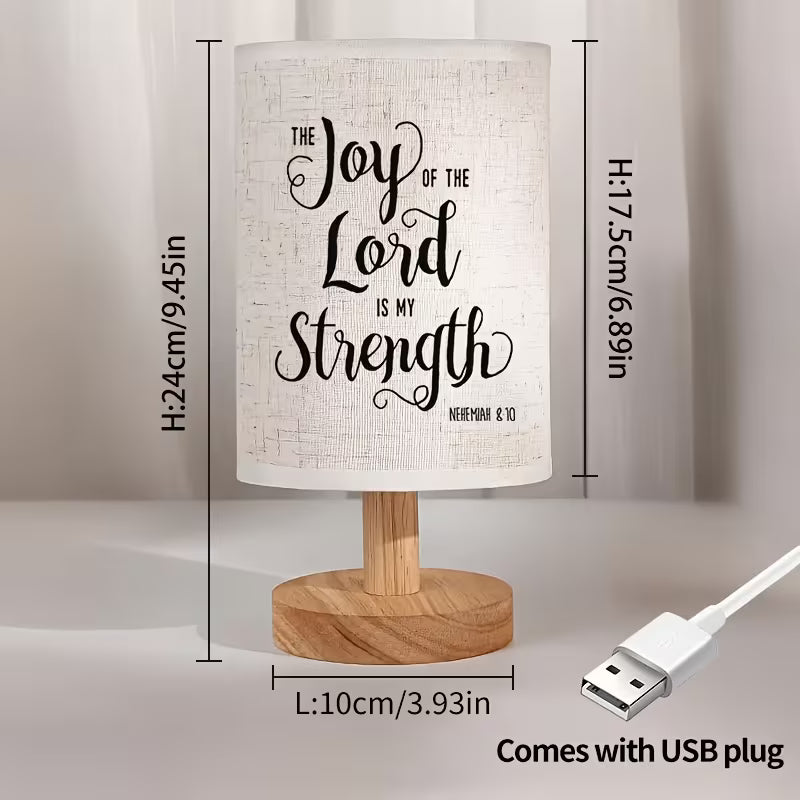 The Joy Of The Lord Is My Strength - Ambient LED Table Lamp