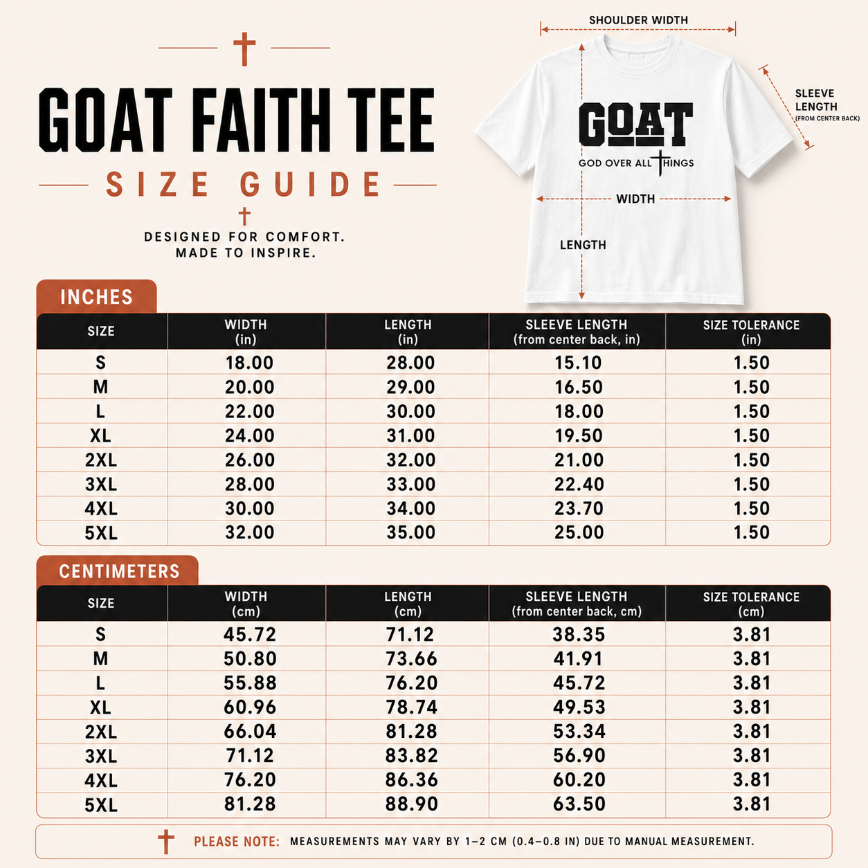 GOD OVER ALL THINGS | GOAT Faith Tee