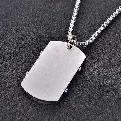 Serenity Prayer Dog Tag Necklace