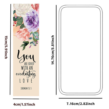 30pcs Flower Design Inspirational Bible Verse Bookmarks